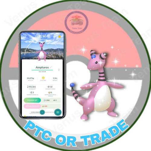 Pokémon shiny ampharos - go, ✨