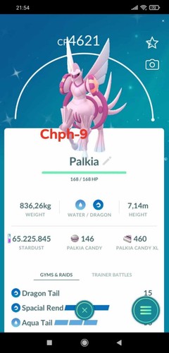 Pokemon shiny palkia lv50 - palkia(o),