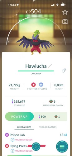 Shiny hawlucha p t - ✨shiny,
