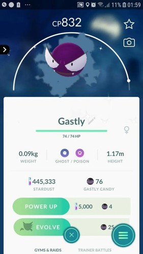Shiny gastly pokèmon go - gastly,,