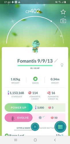 Shiny fomantis pokèmon - shiny,