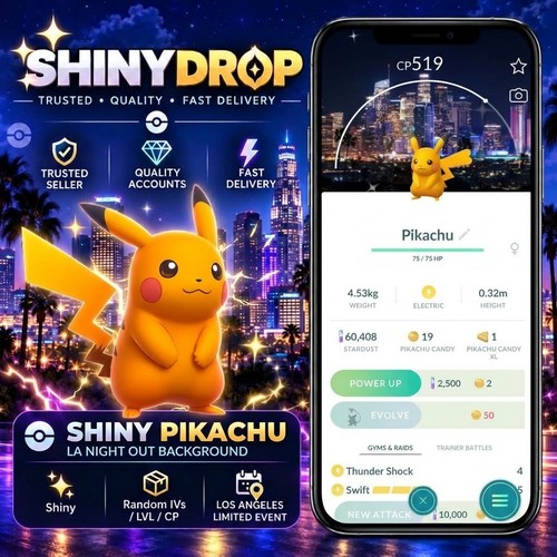 Pokemon ptc shiny pikachu - pokemon, go
