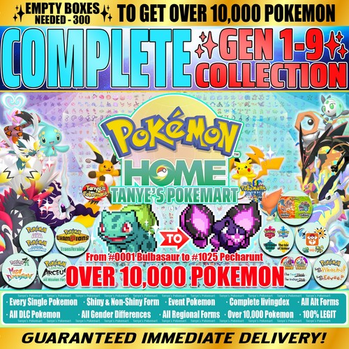 Pokémon home completo dex - pokémon, home🔥completo