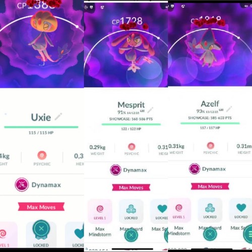 Dynamax uxie azelf mesprit - dynamax, no